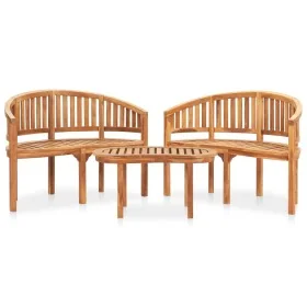 3-piece solid teak wood garden furniture set by , Garden sets - Ref: Foro24-3059966, Price: 655,03 €, Discount: %