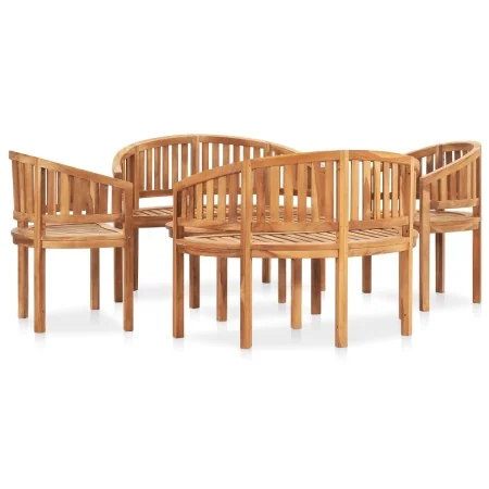 5-teiliges Gartensitzgruppen-Set aus massivem Teakholz von , Gartensets - Ref: Foro24-3059964, Preis: 1,00 €, Rabatt: %