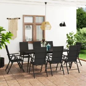 Garden dining set 9 pieces black by , Garden sets - Ref: Foro24-3060069, Price: 678,05 €, Discount: %