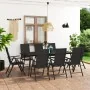 Juego de comedor para jardín 9 piezas negro de , Conjuntos de jardín - Ref: Foro24-3060069, Precio: 678,00 €, Descuento: %
