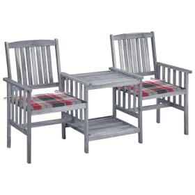 Gartenstühle mit Tisch und Kissen aus massivem Akazienholz. von , Gartensets - Ref: Foro24-3061315, Preis: 159,83 €, Rabatt: %