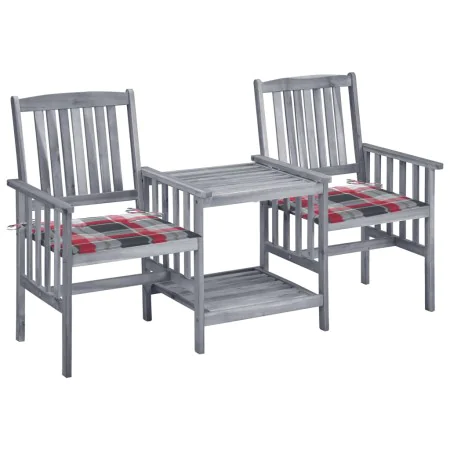Sillas de jardín con mesita y cojines madera maciza acacia de , Conjuntos de jardín - Ref: Foro24-3061315, Precio: 160,26 €, ...