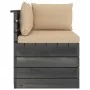 Garden pallet sofa, 2 seats, with solid pine wood cushions. by , Garden sets - Ref: Foro24-3061734, Price: 257,40 €, Discount: %
