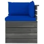 Garden pallet sofa, 2 seats, with solid pine wood cushions. by , Garden sets - Ref: Foro24-3061741, Price: 221,01 €, Discount: %