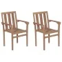 Garden chairs, 2 units, teak wood with beige cushions. by , Garden chairs - Ref: Foro24-3062226, Price: 255,25 €, Discount: %