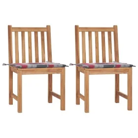 Garden chairs, 2 units, solid teak wood with cushions. by , Garden chairs - Ref: Foro24-3062929, Price: 227,78 €, Discount: %