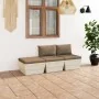 Garden furniture made of 3-piece pallets and fir wood cushions. by , Garden sets - Ref: Foro24-3063416, Price: 225,18 €, Disc...