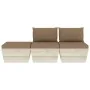 Garden furniture made of 3-piece pallets and fir wood cushions. by , Garden sets - Ref: Foro24-3063416, Price: 225,18 €, Disc...