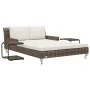 Double garden lounger with brown synthetic rattan cushions by , Outdoor beds - Ref: Foro24-48130, Price: 586,61 €, Discount: %