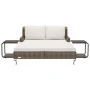 Double garden lounger with brown synthetic rattan cushions by , Outdoor beds - Ref: Foro24-48130, Price: 586,61 €, Discount: %
