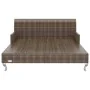 Double garden lounger with brown synthetic rattan cushions by , Outdoor beds - Ref: Foro24-48130, Price: 586,61 €, Discount: %