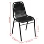 Esszimmerstühle, 2 Stück, echtes schwarzes Leder von , Essstühle - Ref: Foro24-243721, Preis: 211,27 €, Rabatt: %