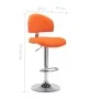 Orangefarbener Küchenhocker aus Kunstleder von , Küchenhocker - Ref: Foro24-249653, Preis: 84,23 €, Rabatt: %