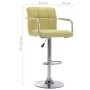 Kitchen bar stool with green fabric by , Kitchen stools - Ref: Foro24-283414, Price: 72,67 €, Discount: %