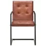 Cantilever dining chairs, 2 units, genuine brown leather by , dining chairs - Ref: Foro24-321847, Price: 322,62 €, Discount: %