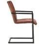 Cantilever dining chairs, 2 units, genuine brown leather by , dining chairs - Ref: Foro24-321847, Price: 322,62 €, Discount: %