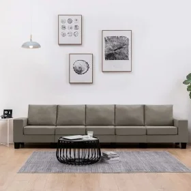 Sofá de 5 plazas de tela color gris topo de , Sofás - Ref: Foro24-287149, Precio: 548,61 €, Descuento: %