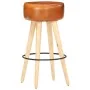 Küchenhocker 2 Stück aus grobem Mangoholz und echtem braunem Leder. von , Küchenhocker - Ref: Foro24-288086, Preis: 136,62 €,...