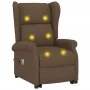 Sillón de masaje elevable de tela marrón de , Sillones de masaje eléctricos - Ref: Foro24-289744, Precio: 353,04 €, Descuento: %