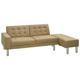Synthetic leather sofa bed in cappuccino color. by , Sofas - Ref: Foro24-323622, Price: 321,70 €, Discount: %