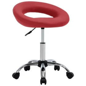 Arbeitsstuhl mit Rollen aus synthetischem roten Leder von , Bürostühle - Ref: Foro24-323669, Preis: 78,50 €, Rabatt: %
