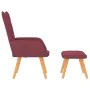 Relax armchair with footrest in burgundy fabric by , Armchairs - Ref: Foro24-327542, Price: 134,79 €, Discount: %