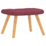 Sillón de relax con reposapiés tela rojo tinto de , Sillones - Ref: Foro24-327542, Precio: 134,79 €, Descuento: %