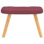 Sillón de relax con reposapiés tela rojo tinto de , Sillones - Ref: Foro24-327542, Precio: 134,79 €, Descuento: %