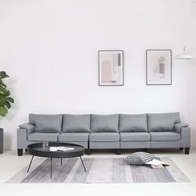 5-seater light gray fabric sofa by , Sofas - Ref: Foro24-287100, Price: 572,55 €, Discount: %