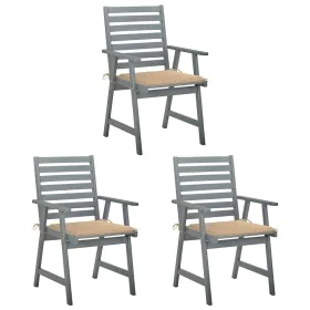 Gartenesszimmerstühle 3 Stück Massivholz Akazie und Kissen von , Gartenstühle - Ref: Foro24-3064431, Preis: 290,75 €, Rabatt: %