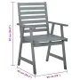 Sillas comedor de jardín 3 uds madera maciza acacia y cojines de , Sillas de jardín - Ref: Foro24-3064431, Precio: 290,73 €, ...