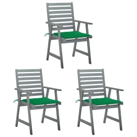 Gartenesszimmerstühle 3 Stück Massivholz Akazie und Kissen von , Gartenstühle - Ref: Foro24-3064433, Preis: 277,62 €, Rabatt: %