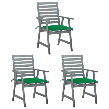 Gartenesszimmerstühle 3 Stück Massivholz Akazie und Kissen von , Gartenstühle - Ref: Foro24-3064433, Preis: 277,62 €, Rabatt: %