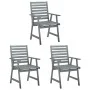 Gartenesszimmerstühle 3 Stück Massivholz Akazie und Kissen von , Gartenstühle - Ref: Foro24-3064433, Preis: 277,62 €, Rabatt: %