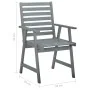 Gartenesszimmerstühle 3 Stück Massivholz Akazie und Kissen von , Gartenstühle - Ref: Foro24-3064433, Preis: 277,62 €, Rabatt: %