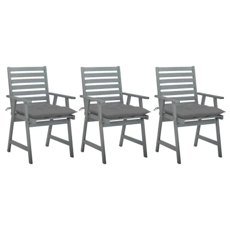 Gartenesszimmerstühle 3 Stück Massivholz Akazie und Kissen von , Gartenstühle - Ref: Foro24-3064444, Preis: 284,79 €, Rabatt: %