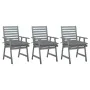 Gartenesszimmerstühle 3 Stück Massivholz Akazie und Kissen von , Gartenstühle - Ref: Foro24-3064444, Preis: 284,79 €, Rabatt: %