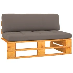 Central pallet sofa for garden made of brown honey impregnated pine wood by , Modular outdoor sofas - Ref: Foro24-3066525, Pr...