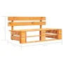 Central pallet sofa for garden made of brown honey impregnated pine wood by , Modular outdoor sofas - Ref: Foro24-3066525, Pr...
