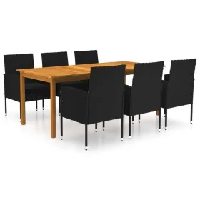 Gartenspeiseset mit 7 Teilen in Schwarz von , Gartensets - Ref: Foro24-3067928, Preis: 592,34 €, Rabatt: %