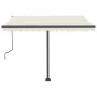 Automatic cream-colored awning with wind sensor and LED lights, 300x250cm. by , Awnings - Ref: Foro24-3069712, Price: 561,89 ...