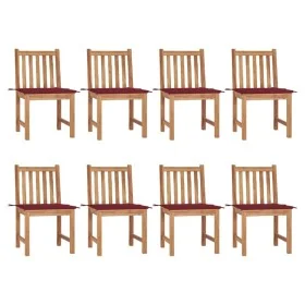 Gartenstühle, 8 Stück, Teakholz mit Kissen. von , Gartenstühle - Ref: Foro24-3073151, Preis: 886,92 €, Rabatt: %