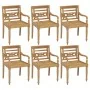 Batavia chairs 6 units solid teak wood with cushions by , Garden chairs - Ref: Foro24-3073331, Price: 724,86 €, Discount: %