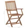 Folding garden chairs 8 units and solid acacia wood cushions by , Garden chairs - Ref: Foro24-3075089, Price: 383,03 €, Disco...