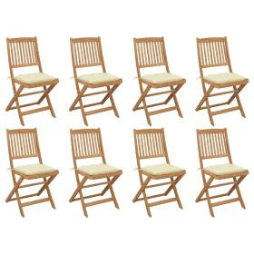 Faltbare Gartenstühle, 8 Stück, und Kissen aus massivem Akazienholz. von , Gartenstühle - Ref: Foro24-3075130, Preis: 418,67 ...