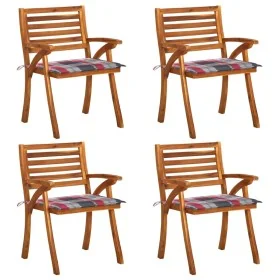 Gartenstühle mit Kissen, 4 Stück Massivholz aus Akazie von , Gartenstühle - Ref: Foro24-3075187, Preis: 380,22 €, Rabatt: %