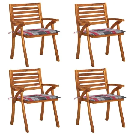Gartenstühle mit Kissen, 4 Stück Massivholz aus Akazie von , Gartenstühle - Ref: Foro24-3075187, Preis: 421,75 €, Rabatt: %