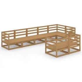 Gartenmöbel 8-teilig in Honigbraun Massivholz Kiefer von , Gartensets - Ref: Foro24-3075657, Preis: 532,11 €, Rabatt: %