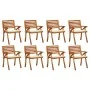 Garden chairs 8 units solid teak wood with cushions by , Garden chairs - Ref: Foro24-3075203, Price: 704,68 €, Discount: %