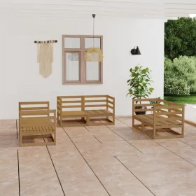 Gartenmöbel 6-teilig in Honigbraun Massivholz Kiefer von , Gartensets - Ref: Foro24-3075442, Preis: 369,15 €, Rabatt: %
